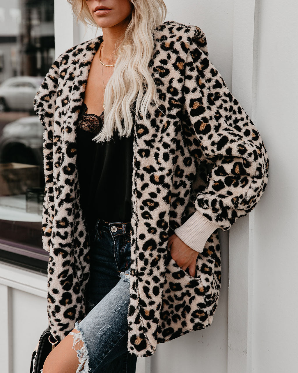 Nine Lives Pocketed Leopard Cardigan