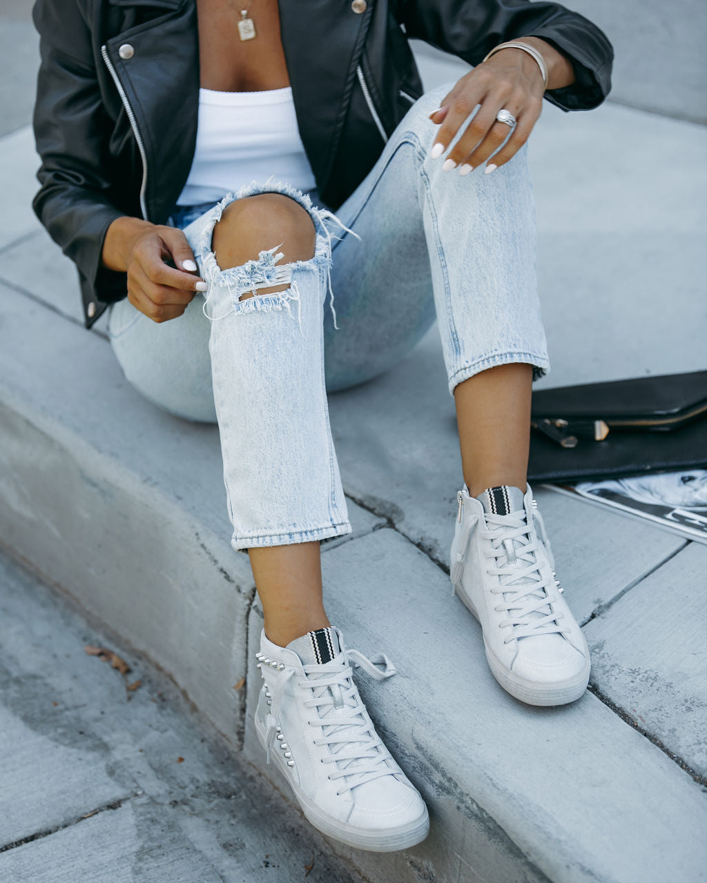 Ozzy Studded High Top Sneakers