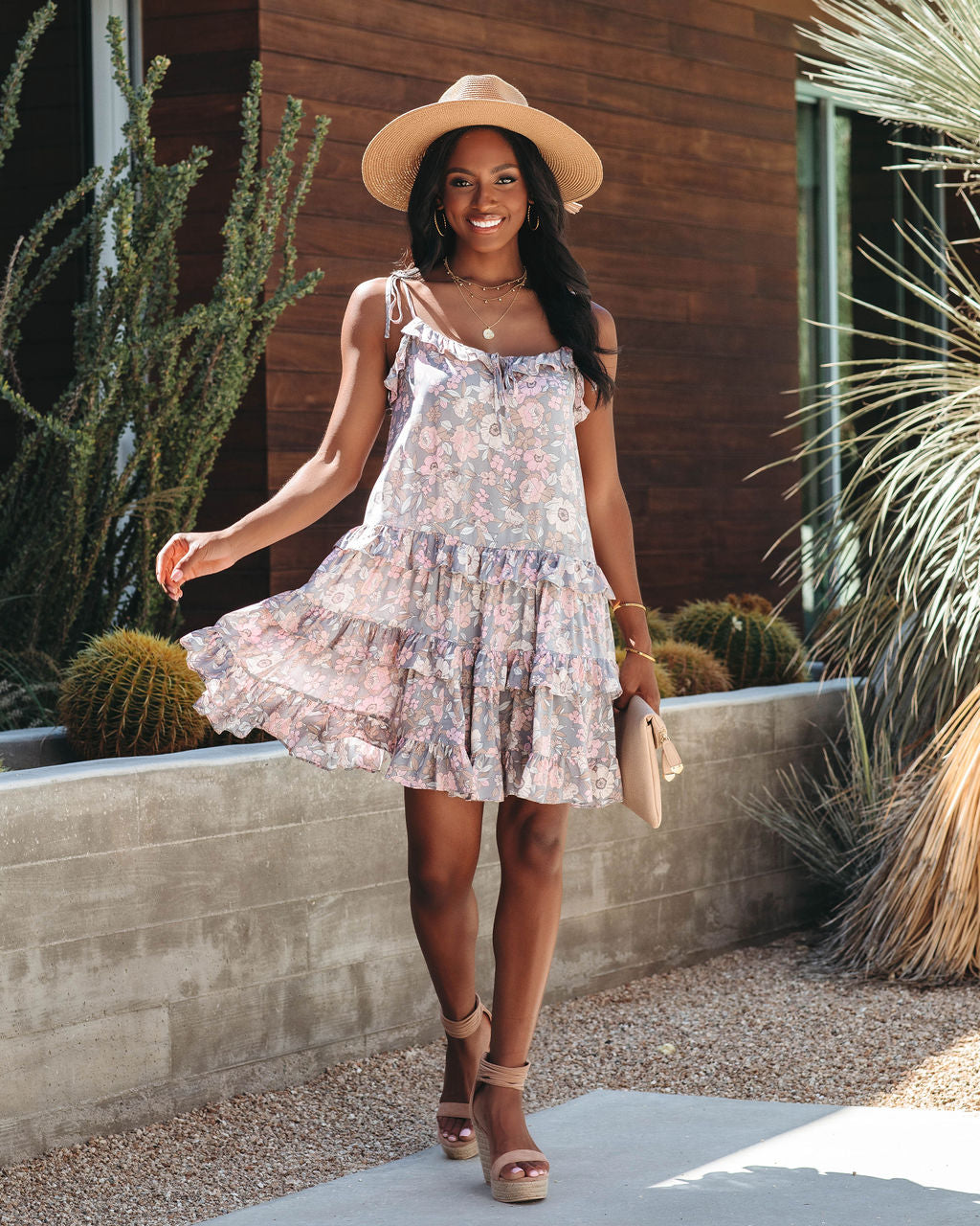 Stories We Tell Floral Ruffle Tiered Babydoll Dress - FINAL SALE