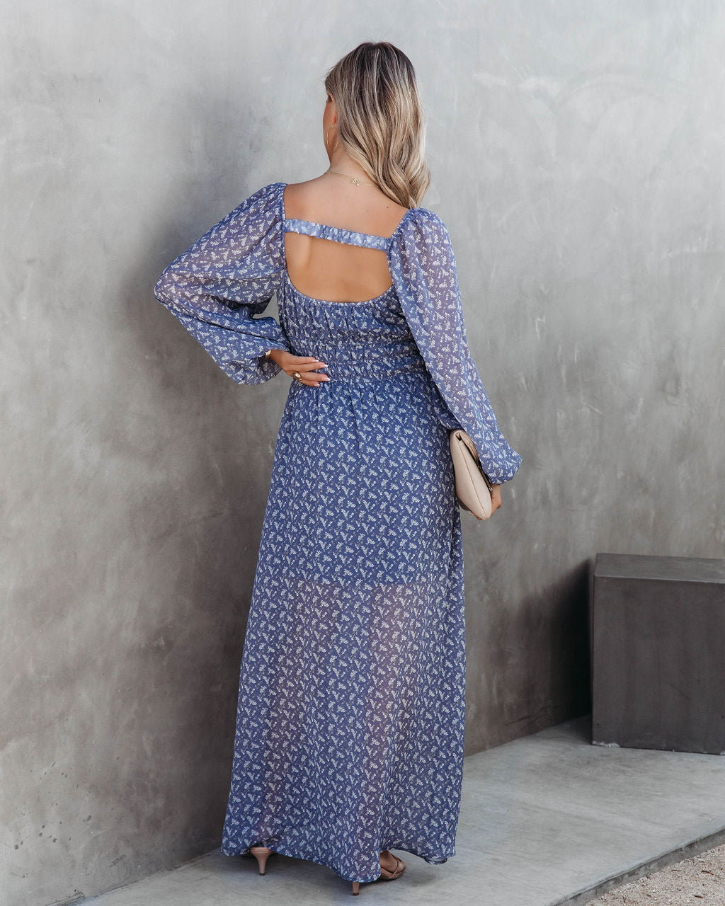 Girls Napa Day Printed Slit Maxi Dress
