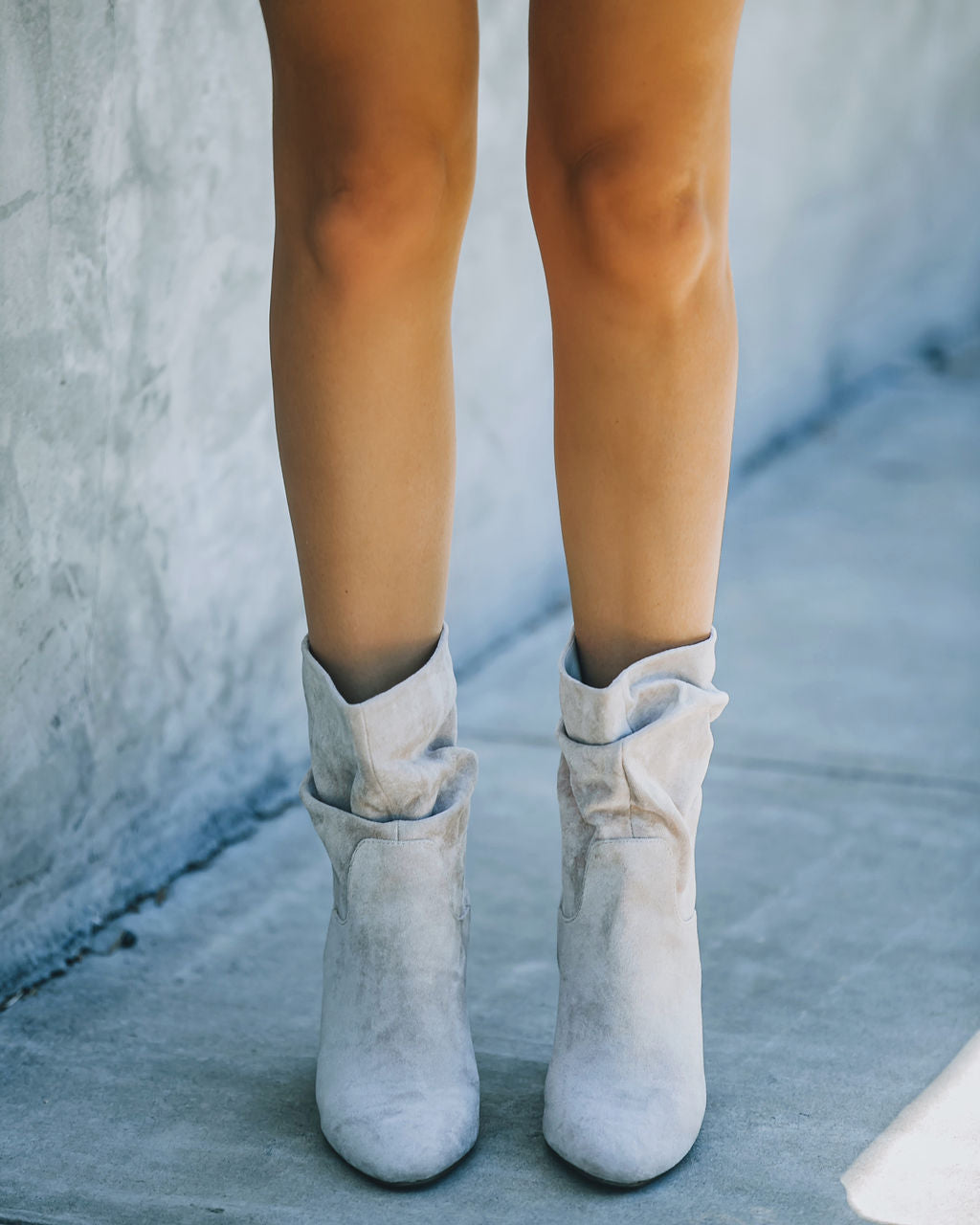 Darby Heeled Slouch Bootie - Grey