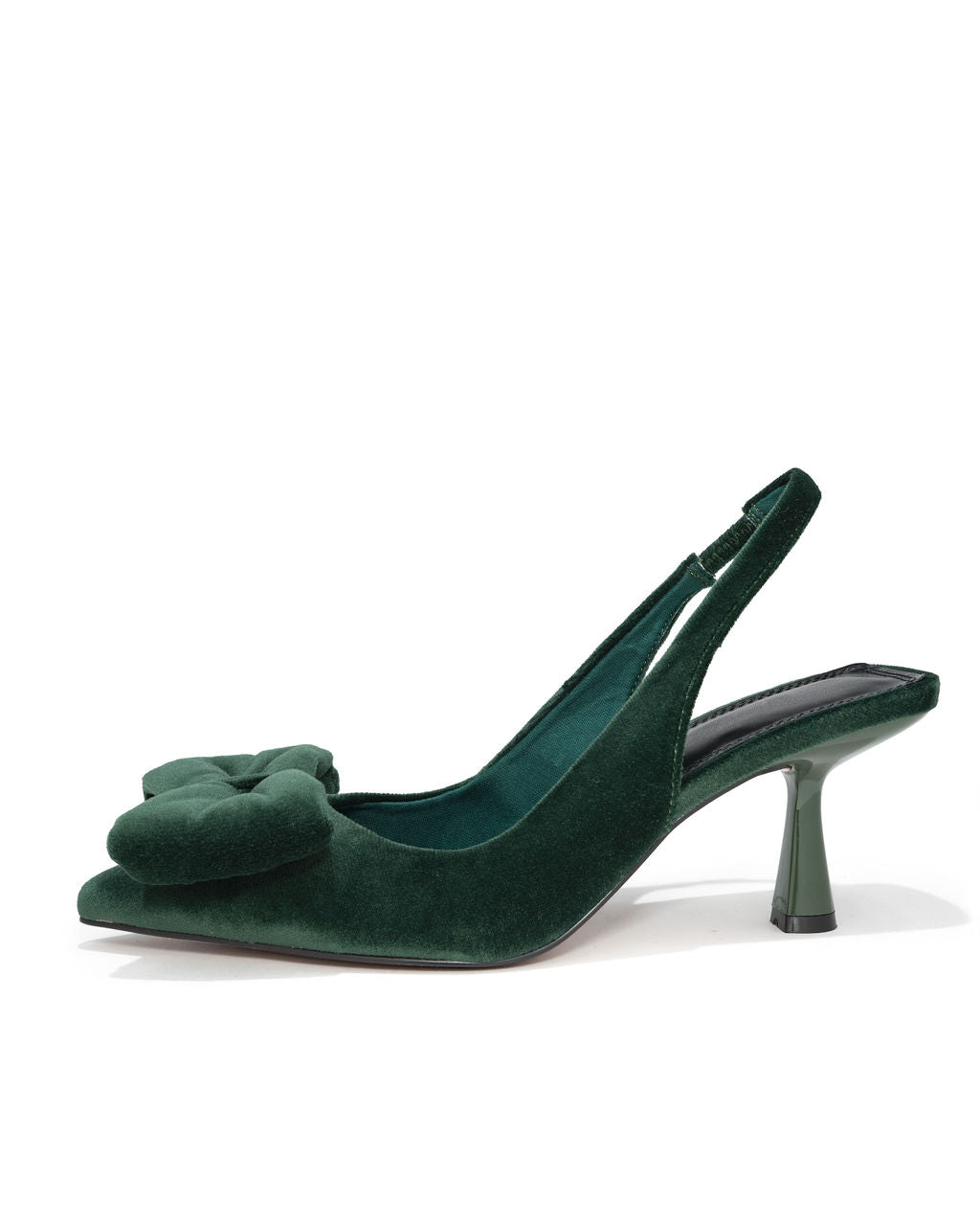 Shannon Velvet Slingback Heel - Pine