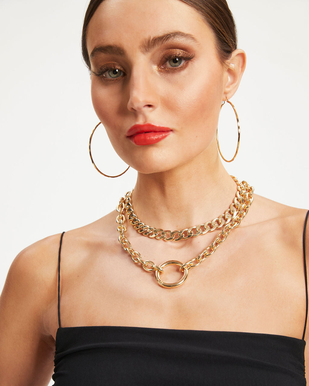 Rhonda Layered Chain Necklace - Gold
