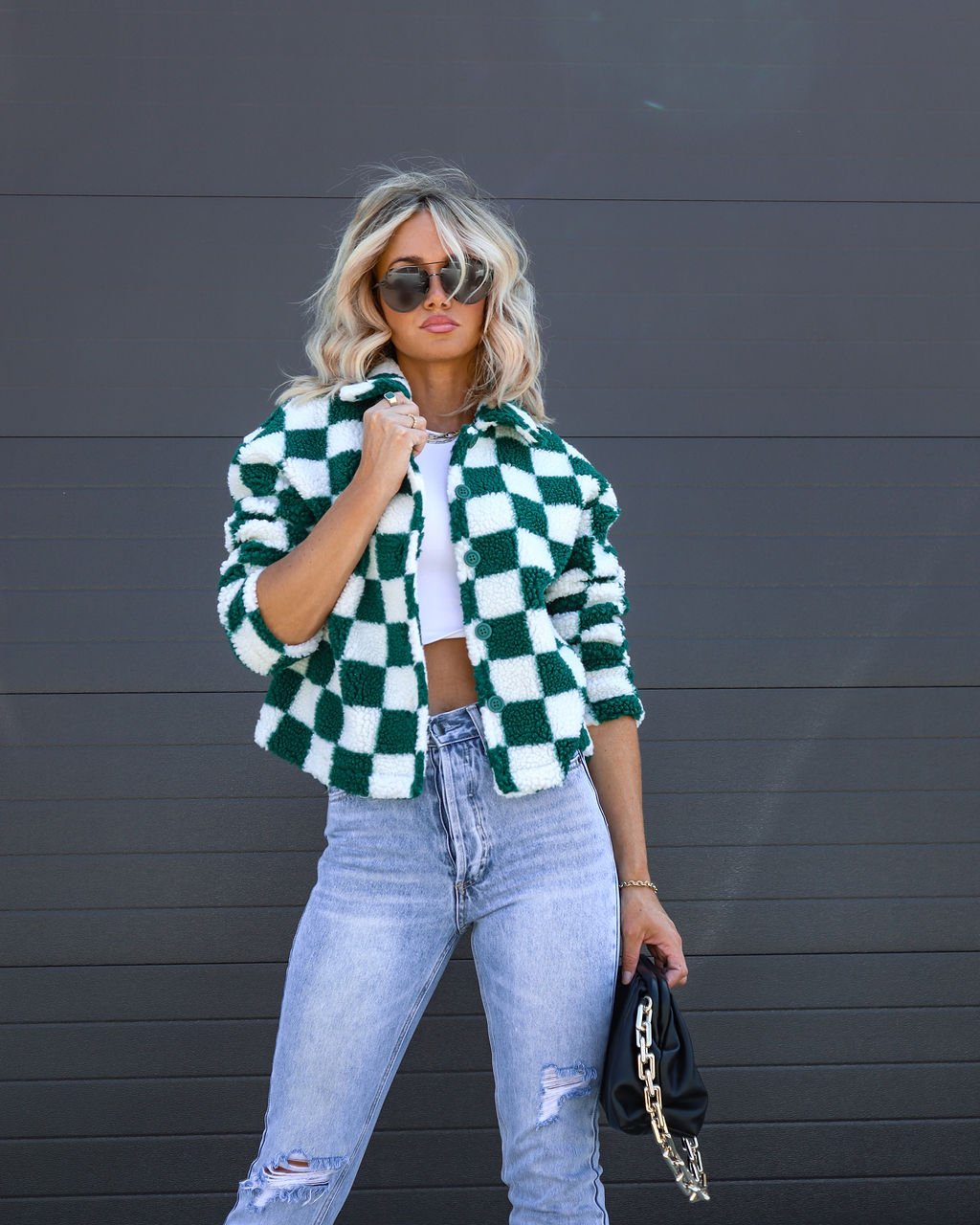 So Fresh Checkered Sherpa Jacket