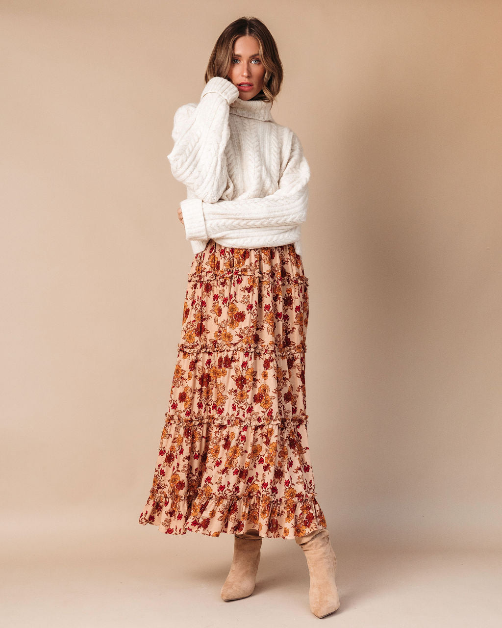 Aurelia Floral Tiered Maxi Dress