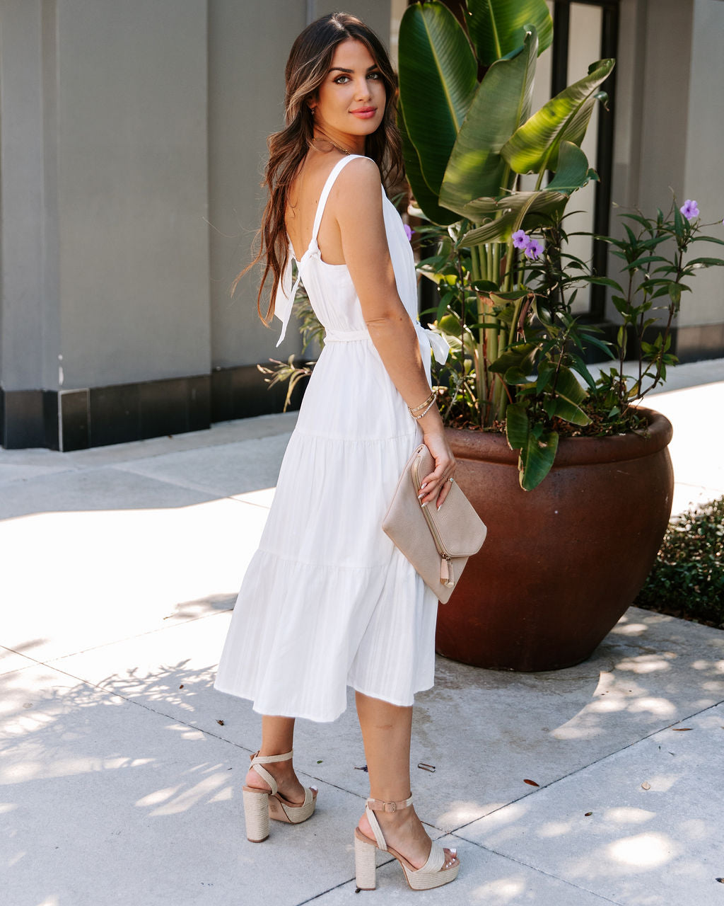 Praire Dreams Cotton Midi Dress - Off White - FINAL SALE