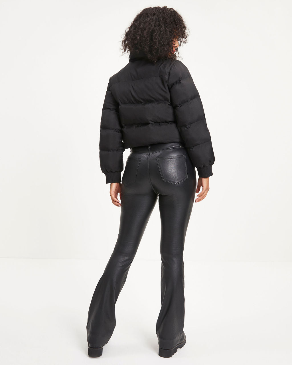 Below Zero Pocketed Puff Jacket - Black