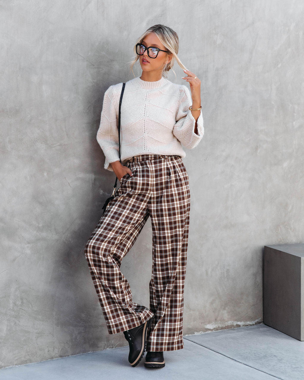 Darlene Knit Bell Sleeve Sweater - Beige