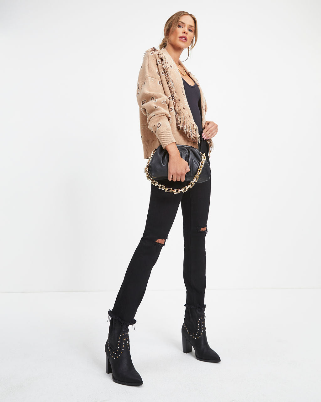 Wild Out Bandana Fringe Cardigan