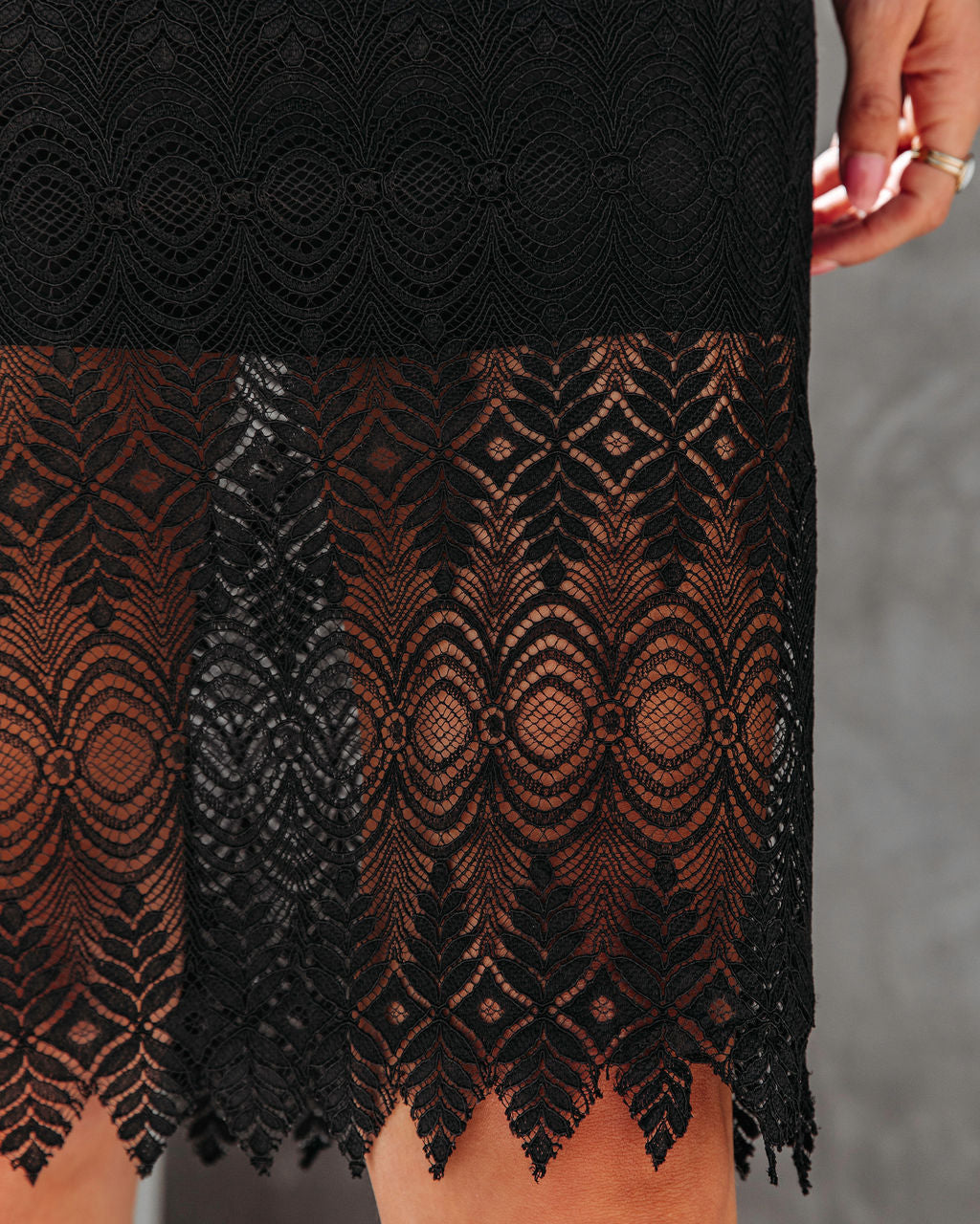 Love At First Glance Crochet Lace Midi Dress - Black - FINAL SALE