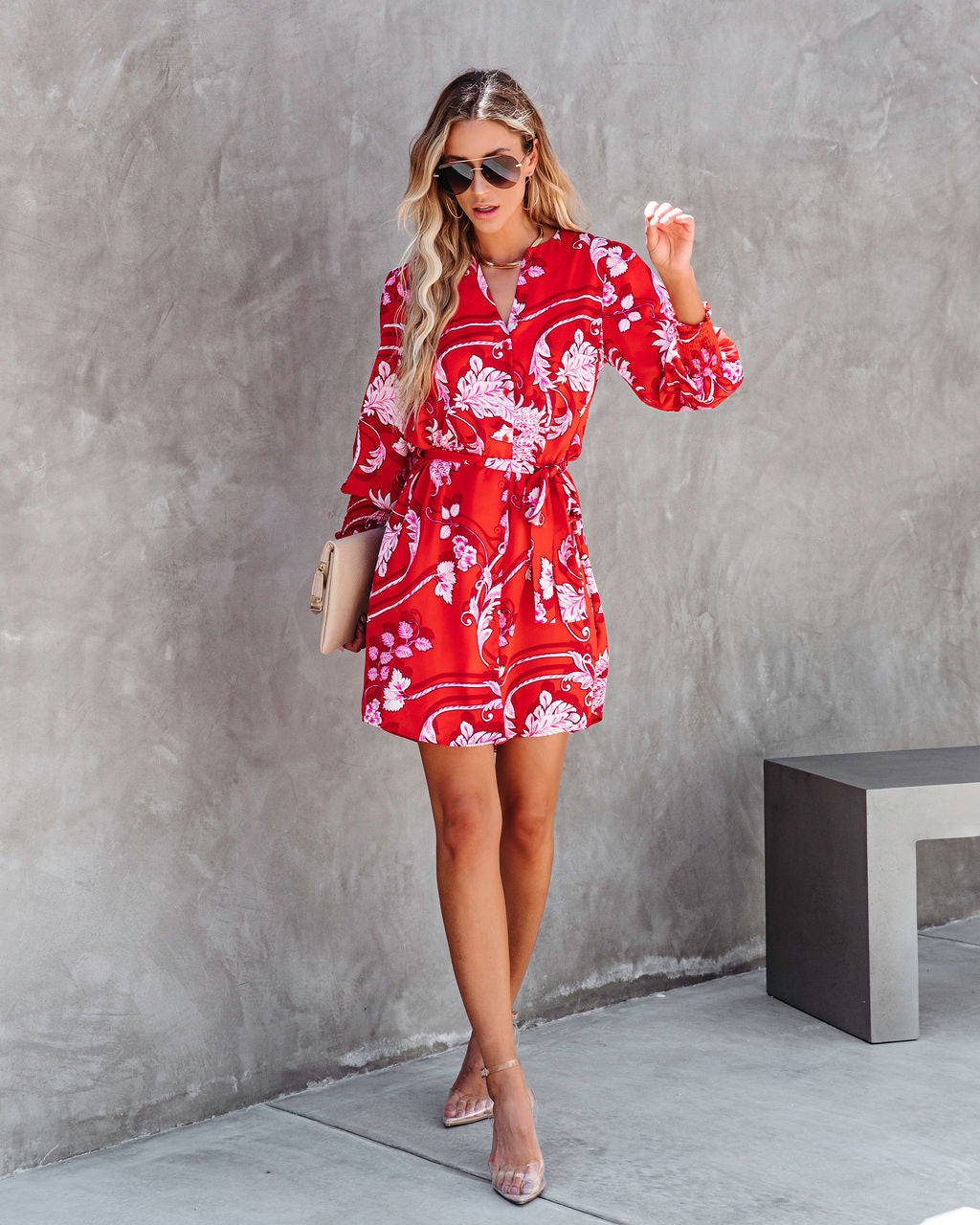 Drew Printed Button Down Shirt Dress - SALE