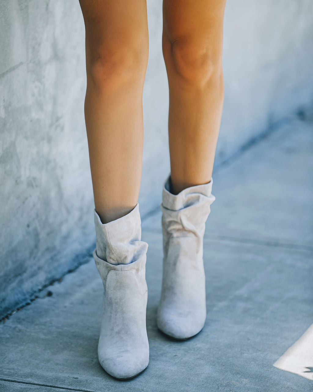 Darby Heeled Slouch Bootie - Grey