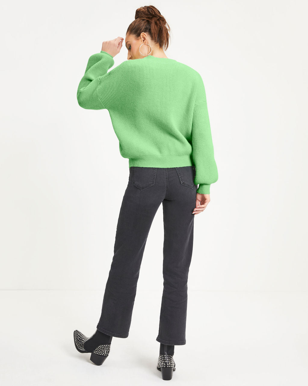 Taytum Knit Pullover Sweater - Lime