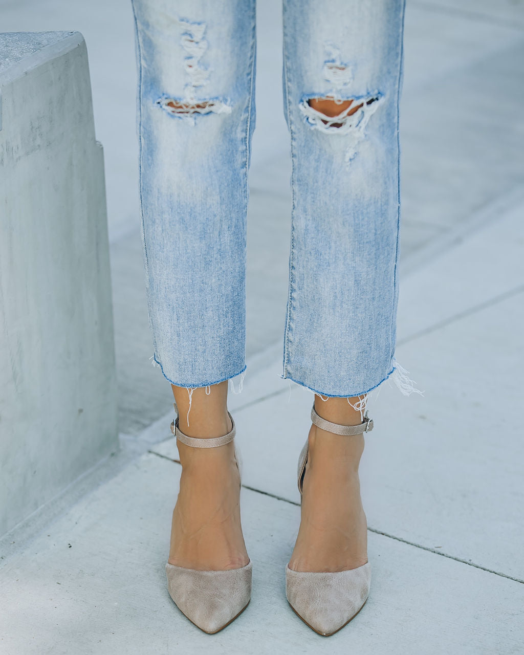 Jolie Faux Suede Pointed Strappy Heel - SALE