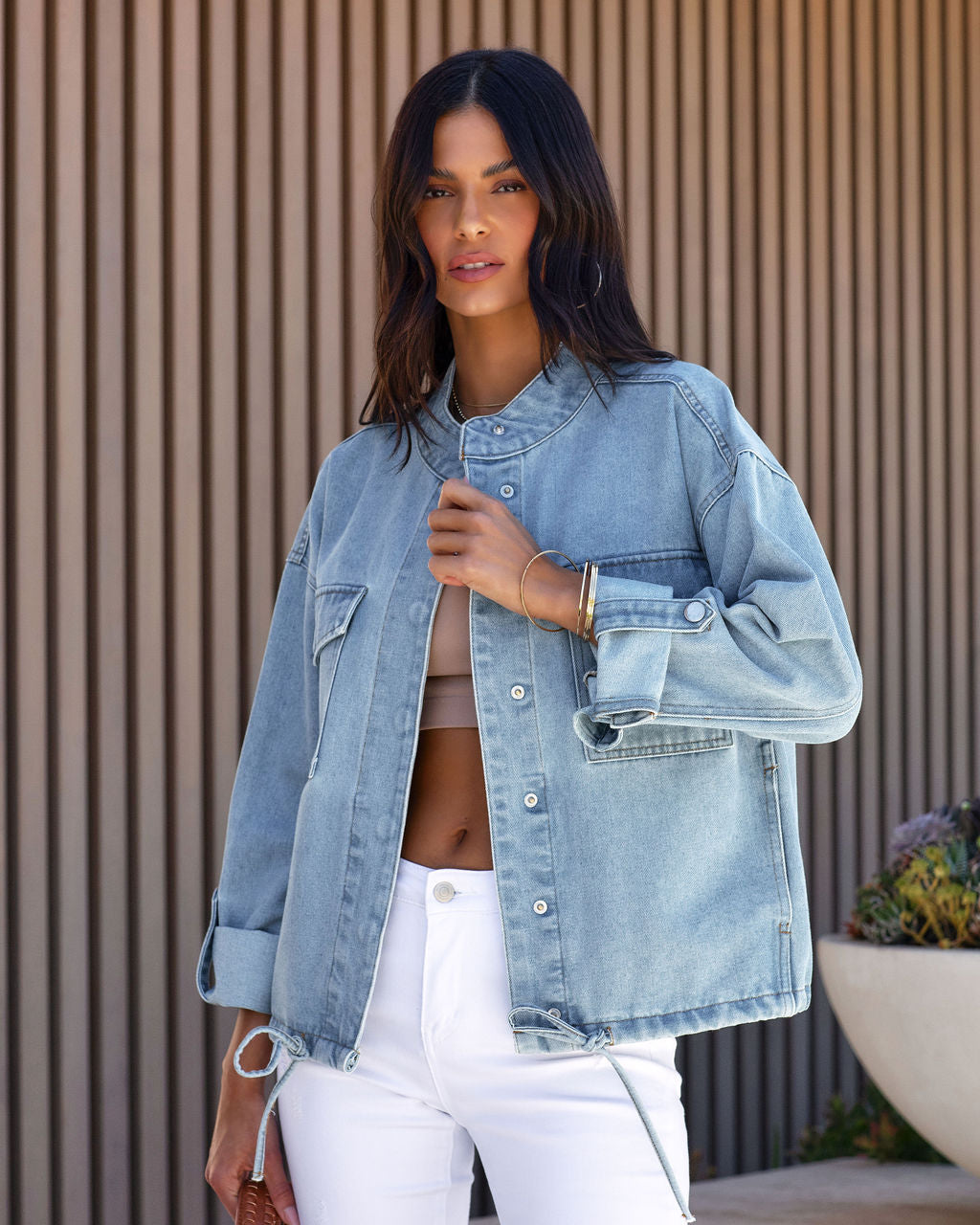 Justina Cargo Denim Jacket - FINAL SALE