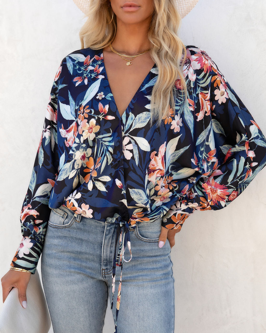 Ellanora Satin Drape Top - FINAL SALE