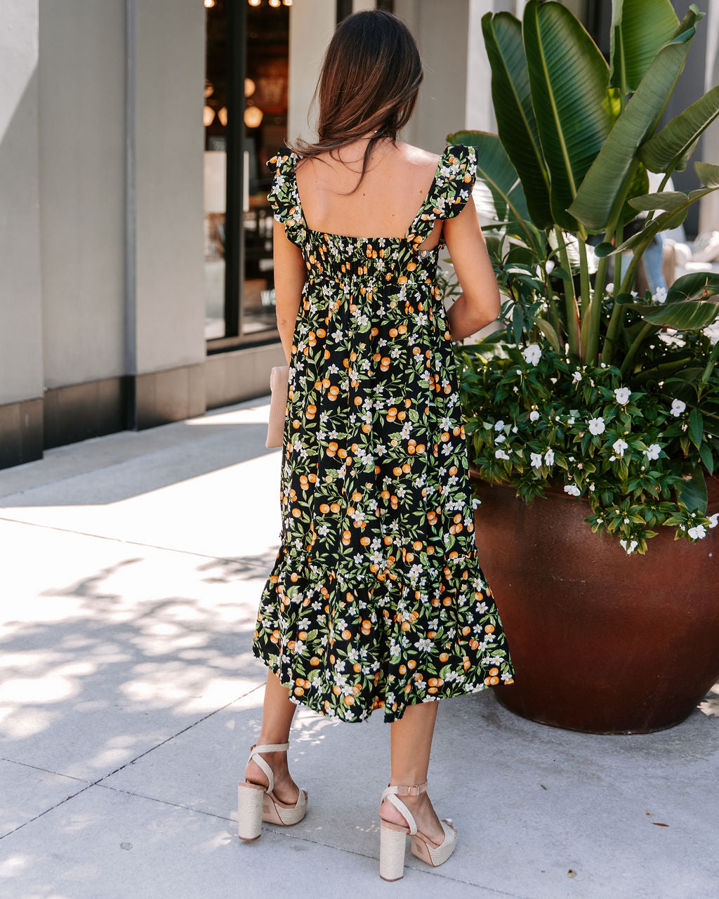 Orchard Ruffle Midi Dress - SALE