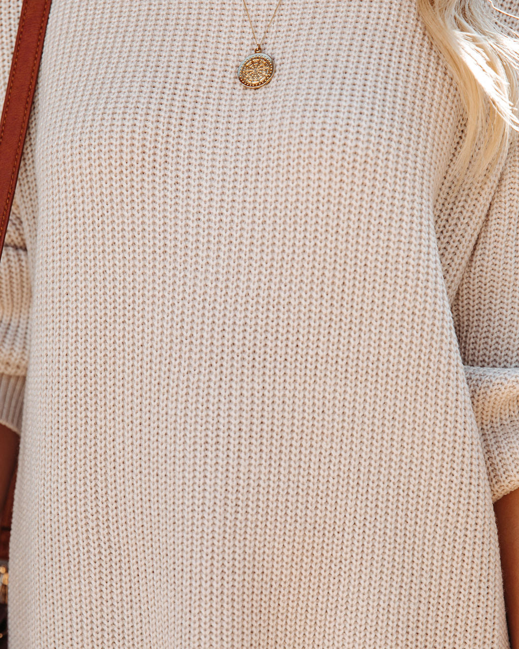 Princeton Knit Sweater Dress - Stone