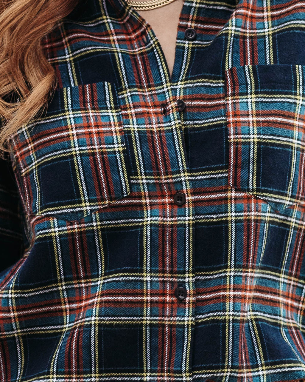 Plaid Kingdom Button Up Top