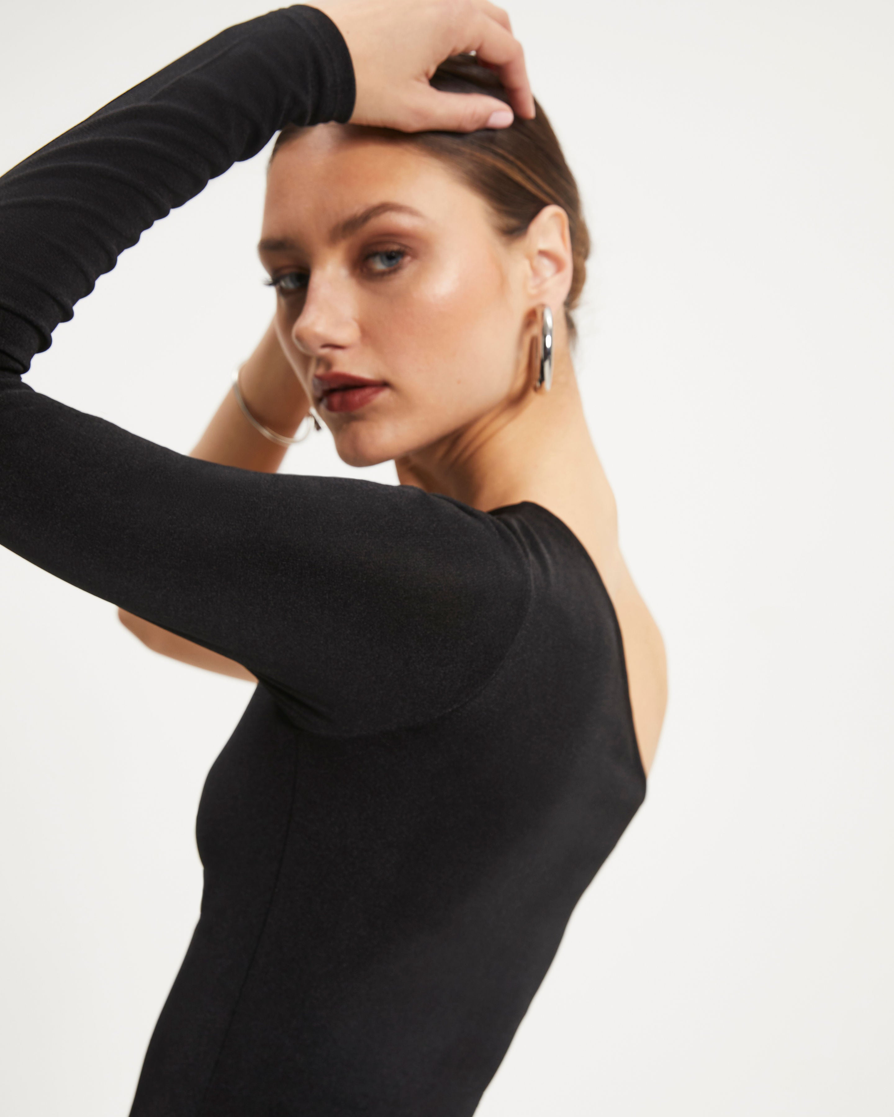 Give Me A Break One Shoulder Asymmetrical Midi Dress - Black