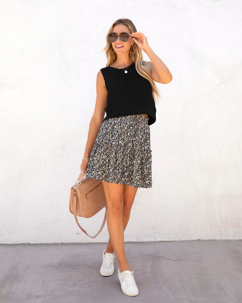 Mehlani Cotton Blend Sleeveless Crop Top - Black - FINAL SALE