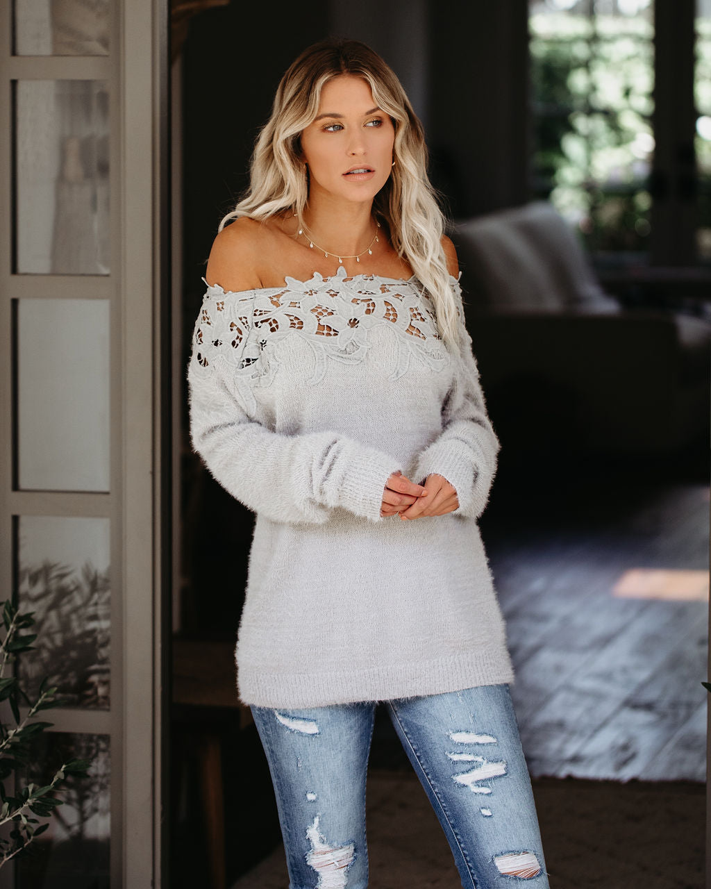 Sincerely Yours Knit Sweater - Grey