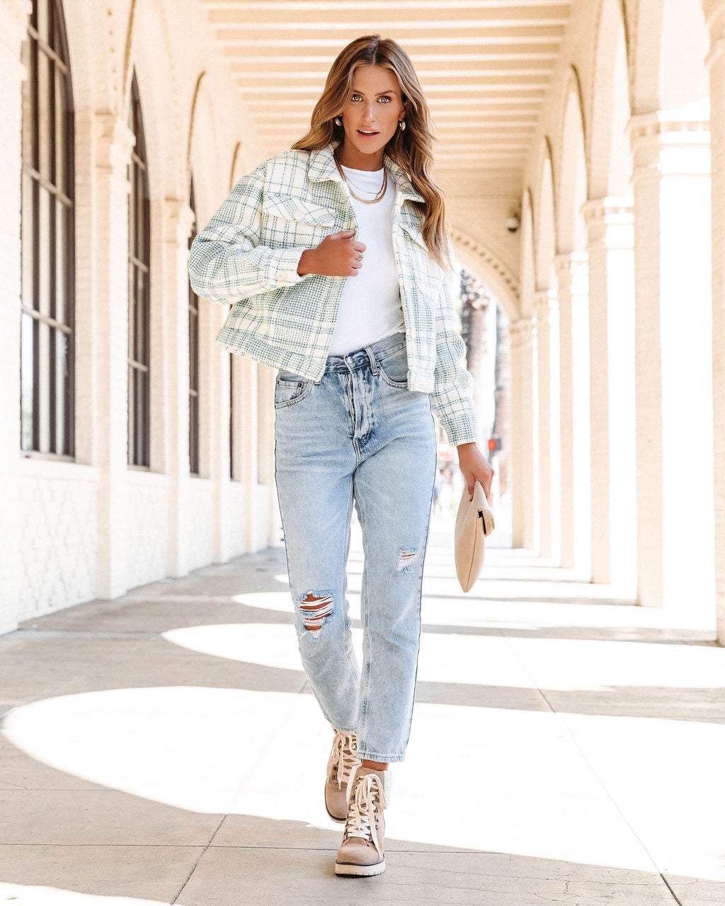 Gilmore Pocketed Plaid Jacket