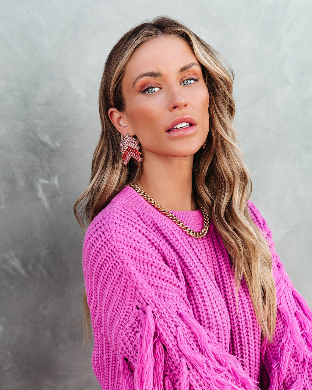 Chevron Drop Earrings - Multi - FINAL SALE