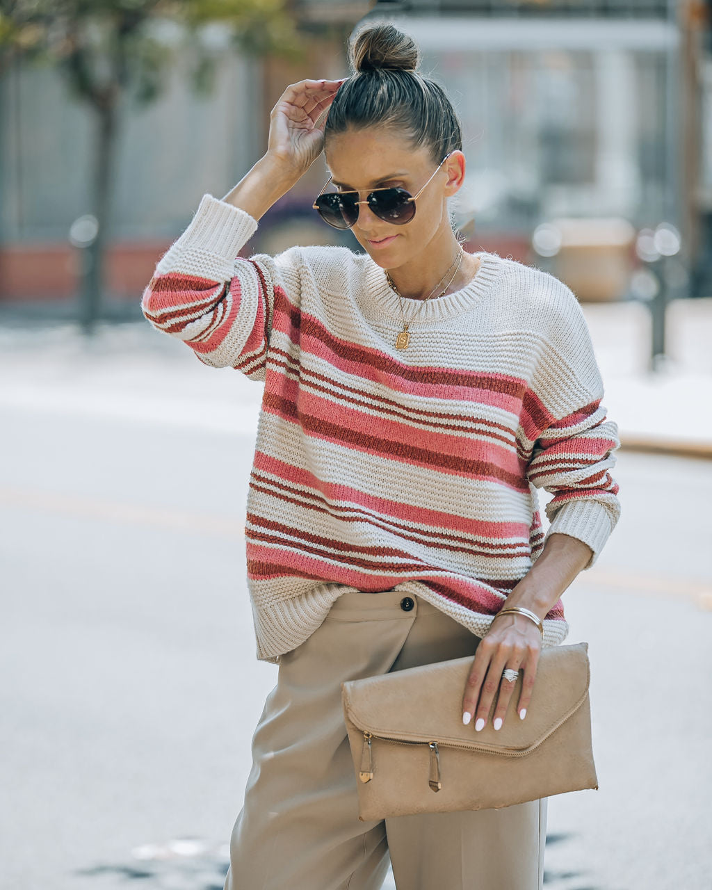 Stanford Striped Knit Pullover Sweater - FINAL SALE
