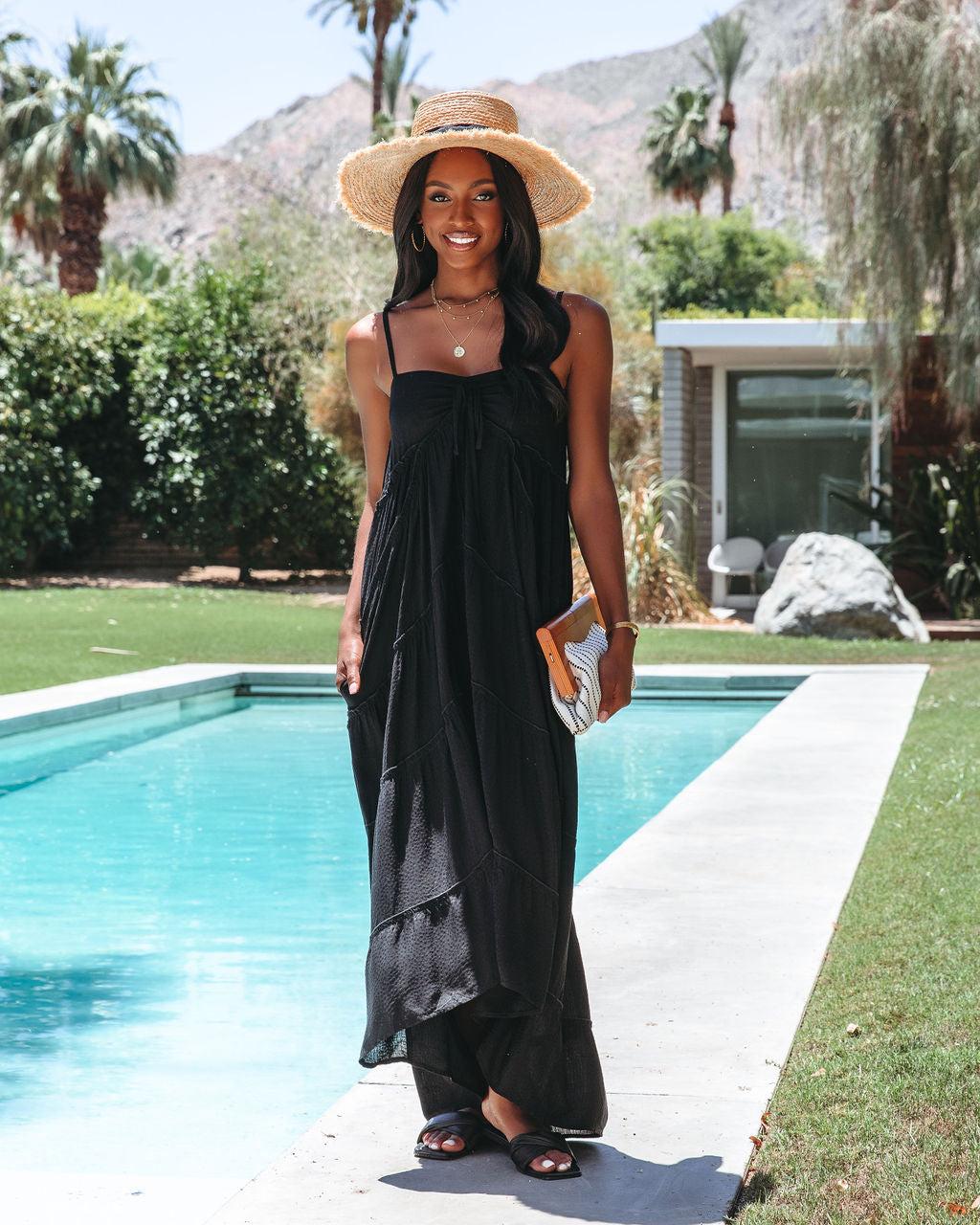 Del Mar Pocketed High Low Maxi Dress - FINAL SALE