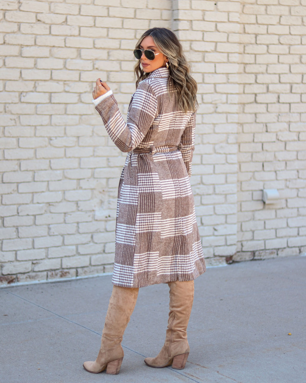 Keeping It Real Pocketed Plaid Coat
