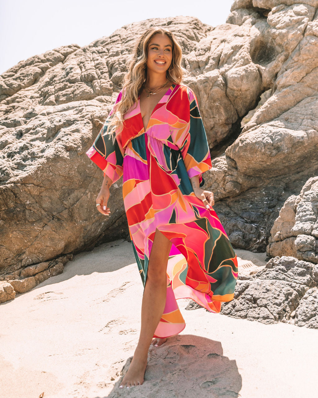 Tropical Mindset Kimono Maxi Dress - SALE