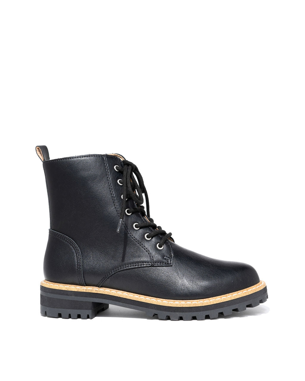 Brycen Faux Leather Lace Up Boot