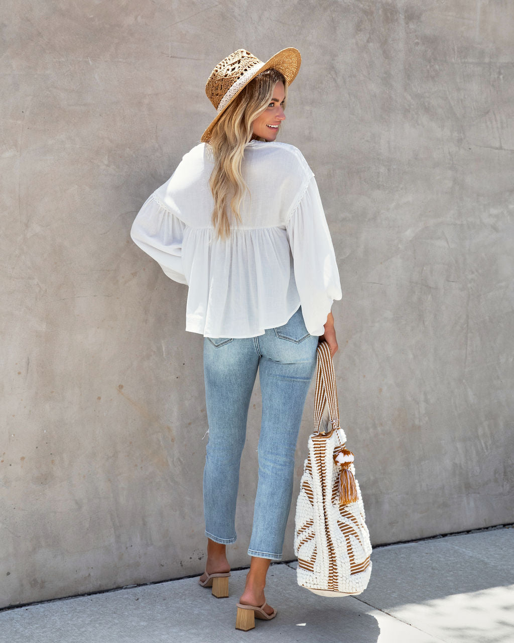 Crescencia Embroidered Top - White - FINAL SALE