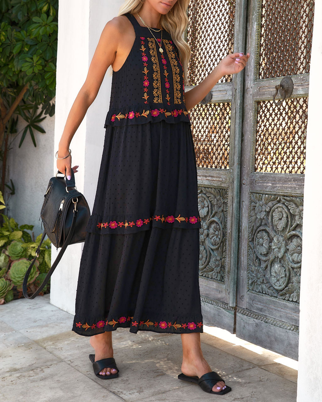 Tenya Floral Embroidered Maxi Dress - FINAL SALE