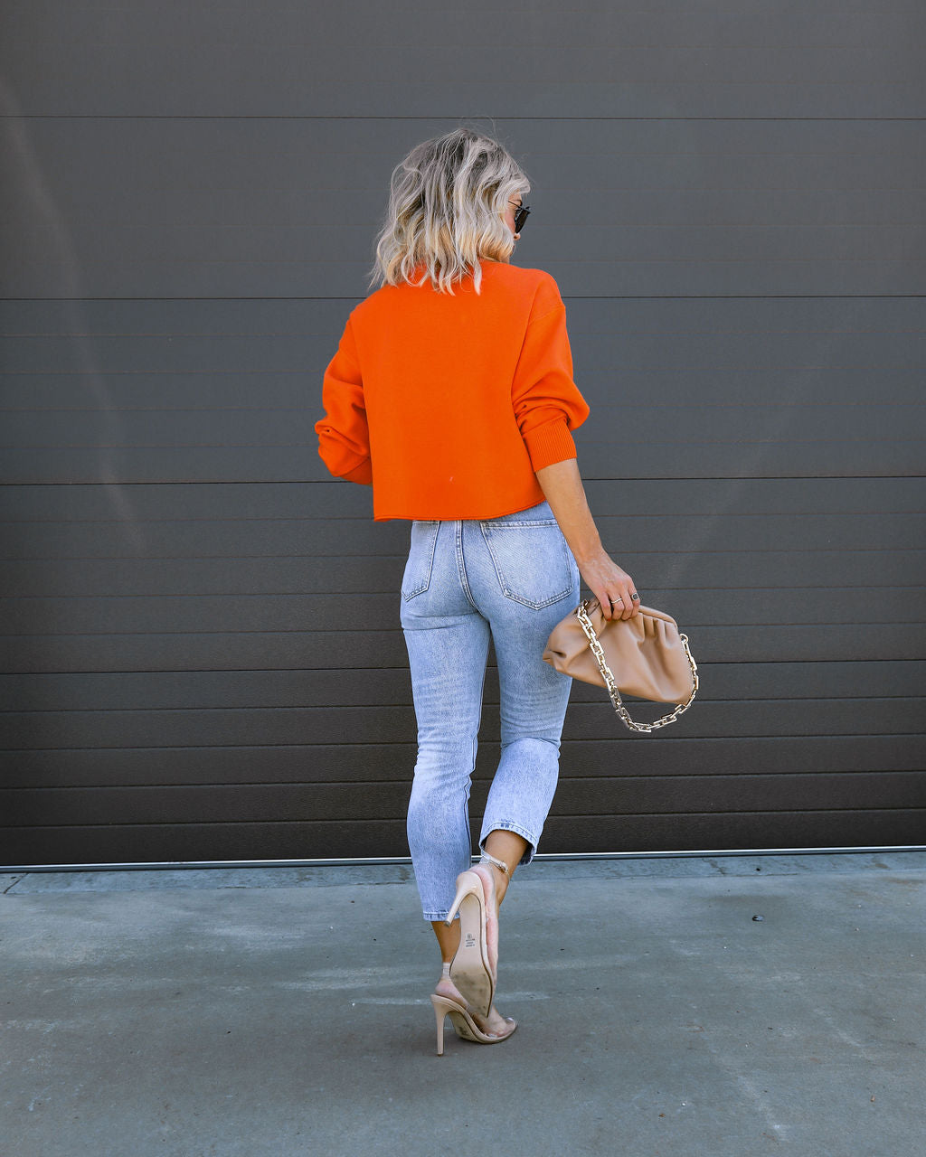 Sarna Dolman Knit Sweater - Orange - SALE