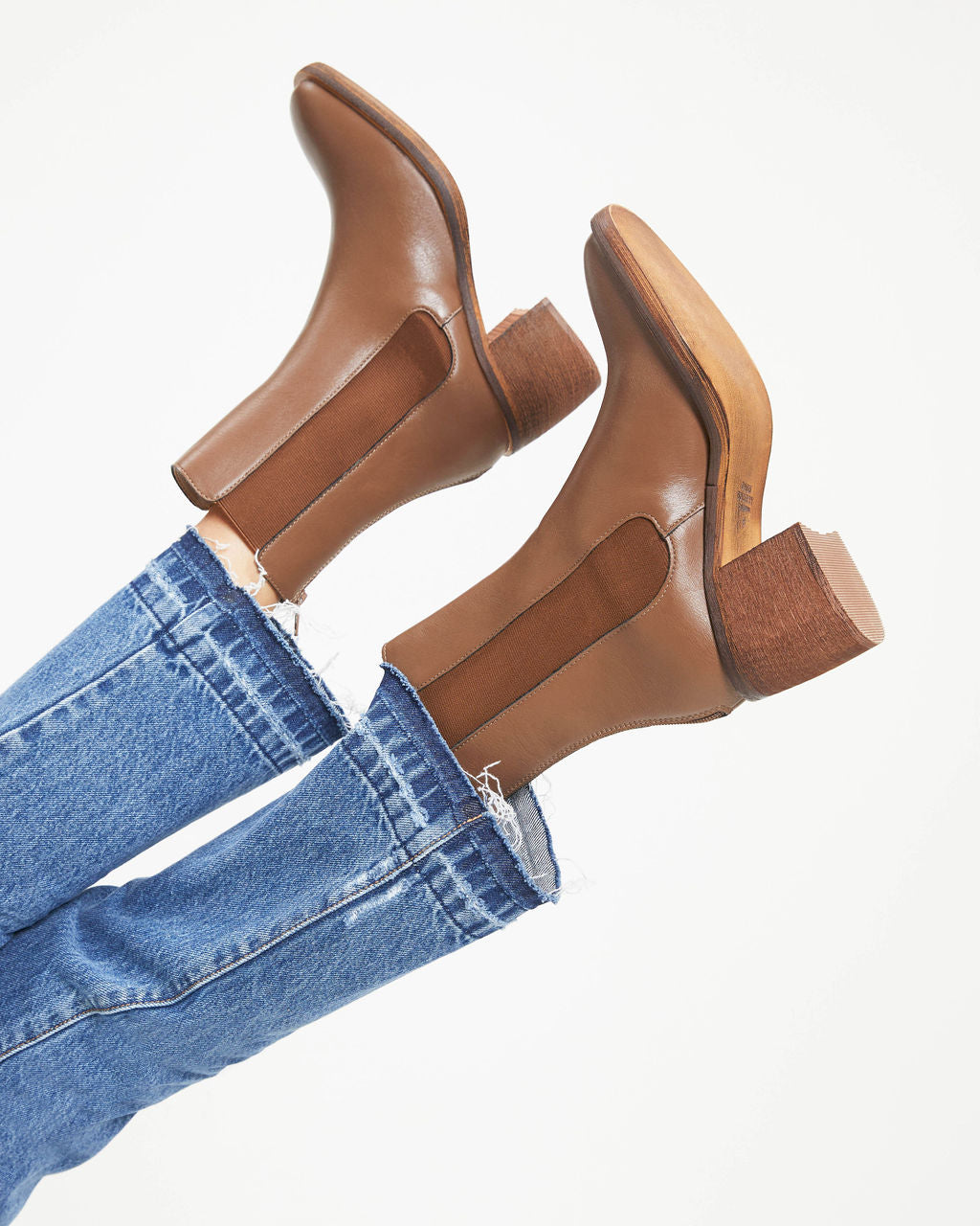 Olivia Faux Leather Bootie - Chocolate