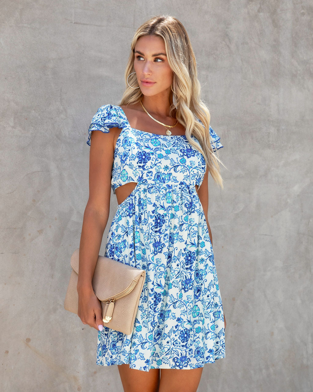 Portofino Breeze Babydoll Cutout Dress - FINAL SALE