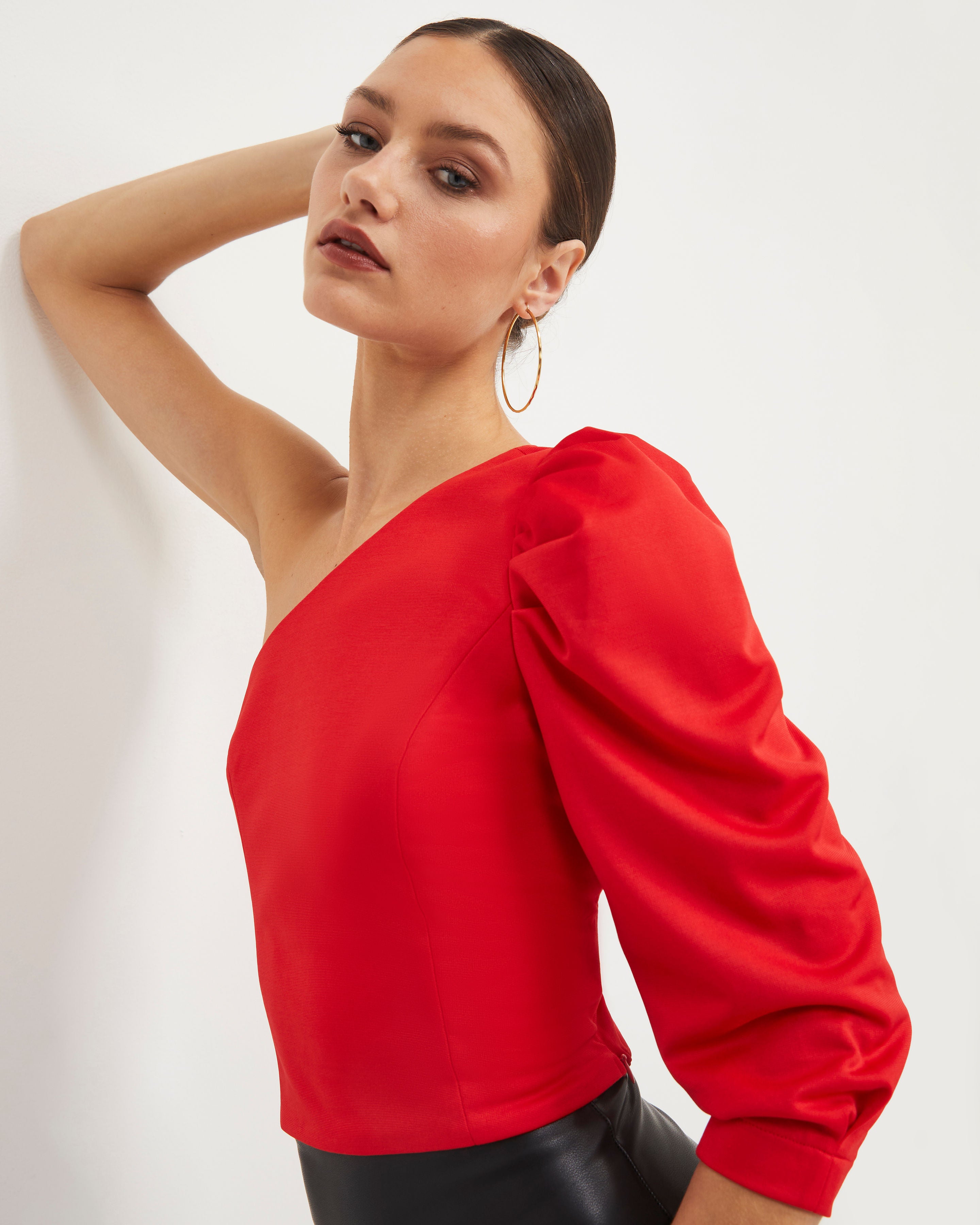 Such A Betty One Shoulder Top - Red