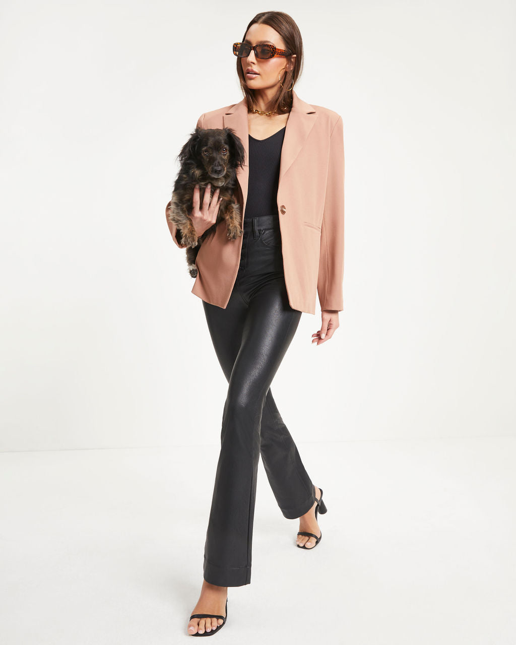 Aubrielle Pocketed Blazer - Camel