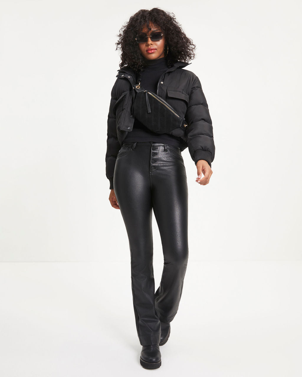 Below Zero Pocketed Puff Jacket - Black