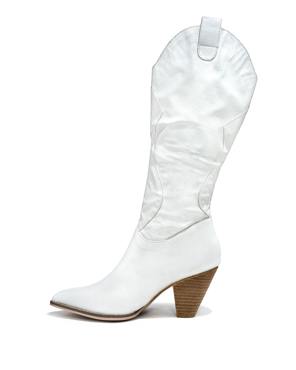 Legend Faux Leather Western Boot - White