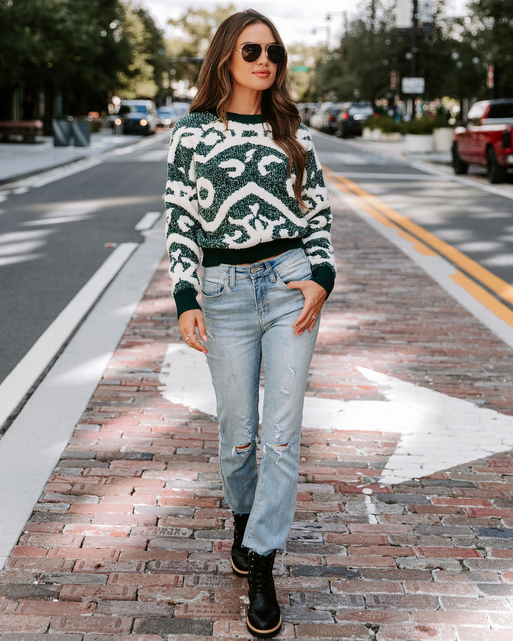 Mariano Knit Pullover Sweater - Hunter Green