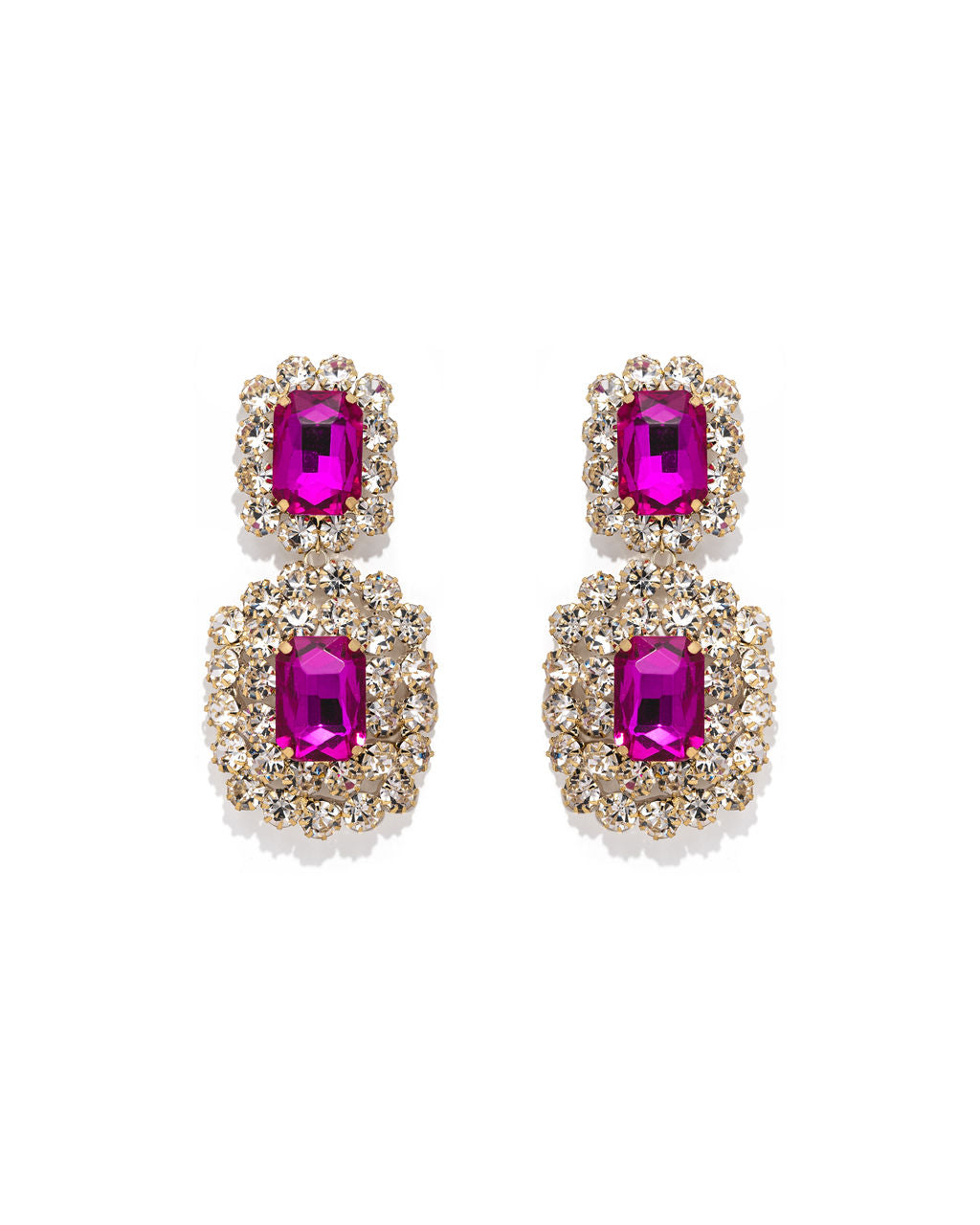 Monroe Drop Earrings - Pink