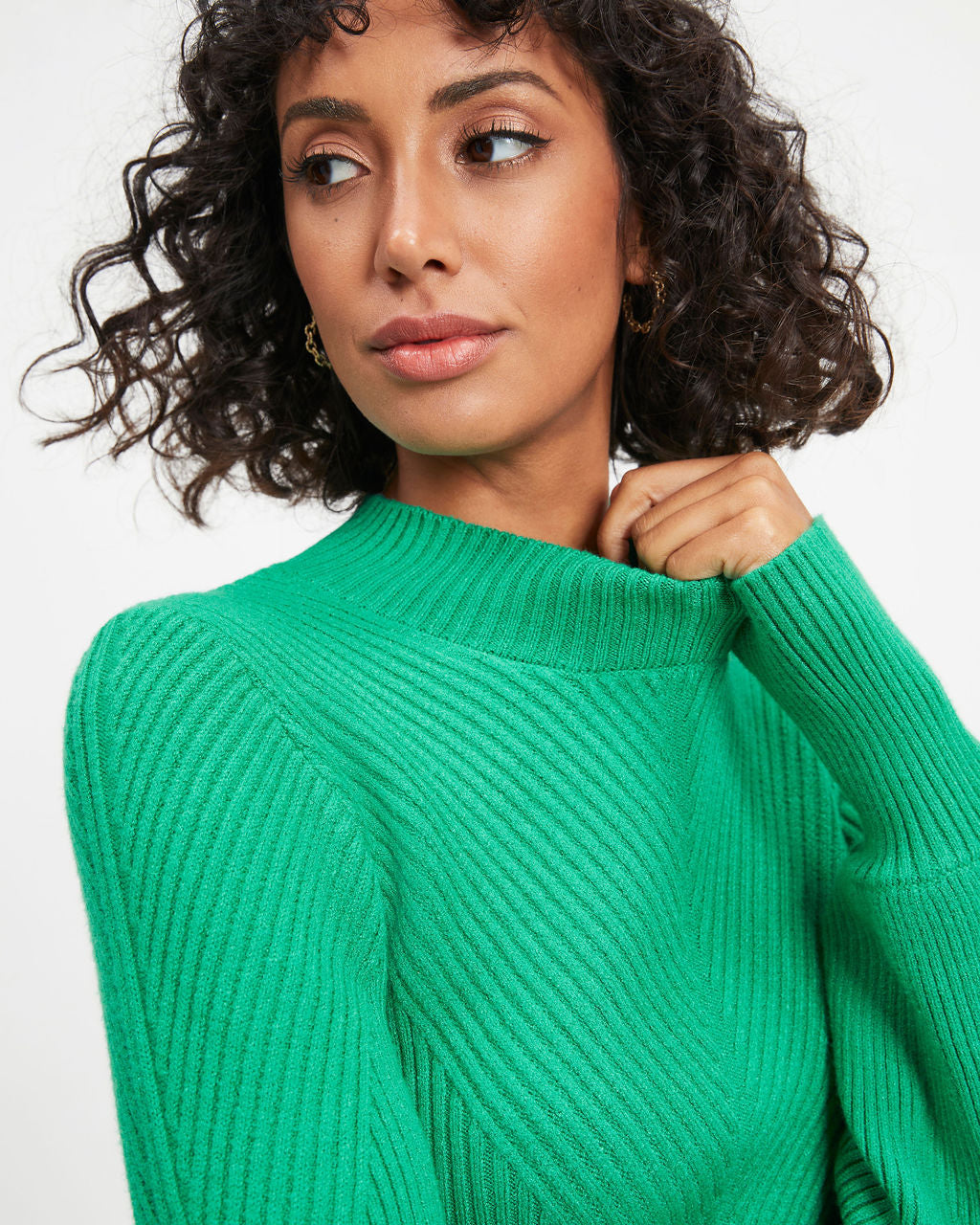 Archie Ribbed Knit Pullover Sweater - Green