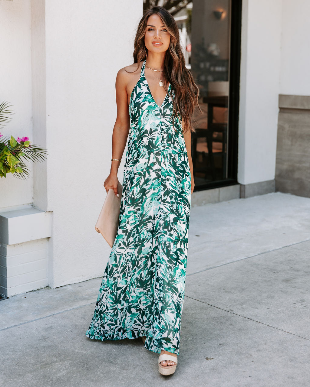 Lewyn Floral Halter Maxi Dress - FINAL SALE