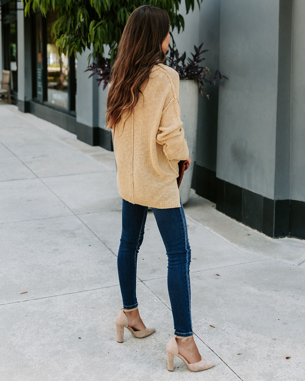 Stacey Knit Henley Sweater - Lemon