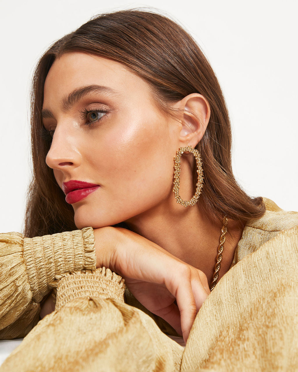 Park Avenue Statement Earrings - Citrine