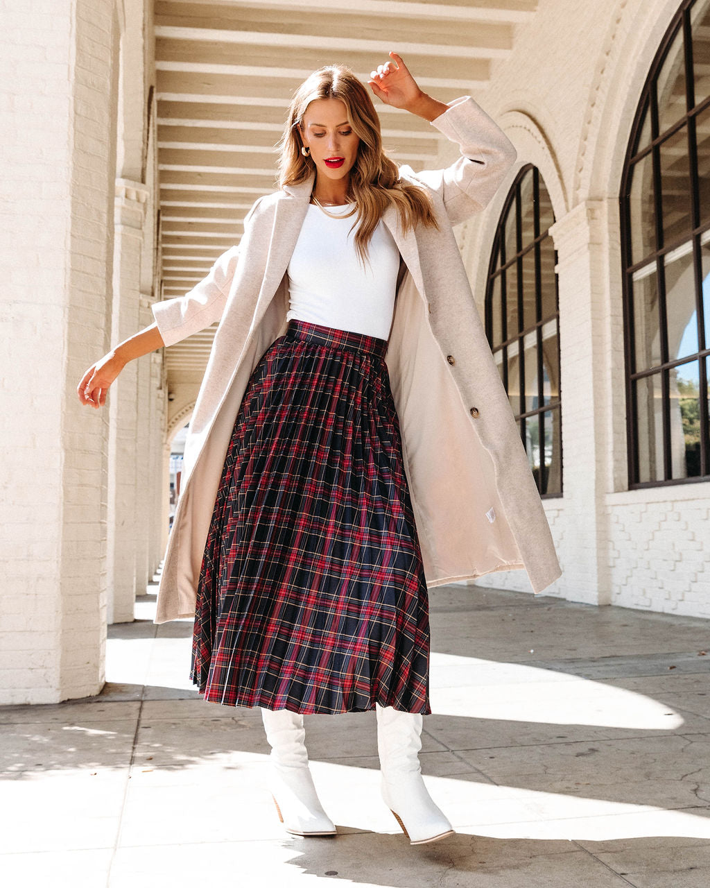 Breezy City Fall Pocketed Coat - Oatmeal