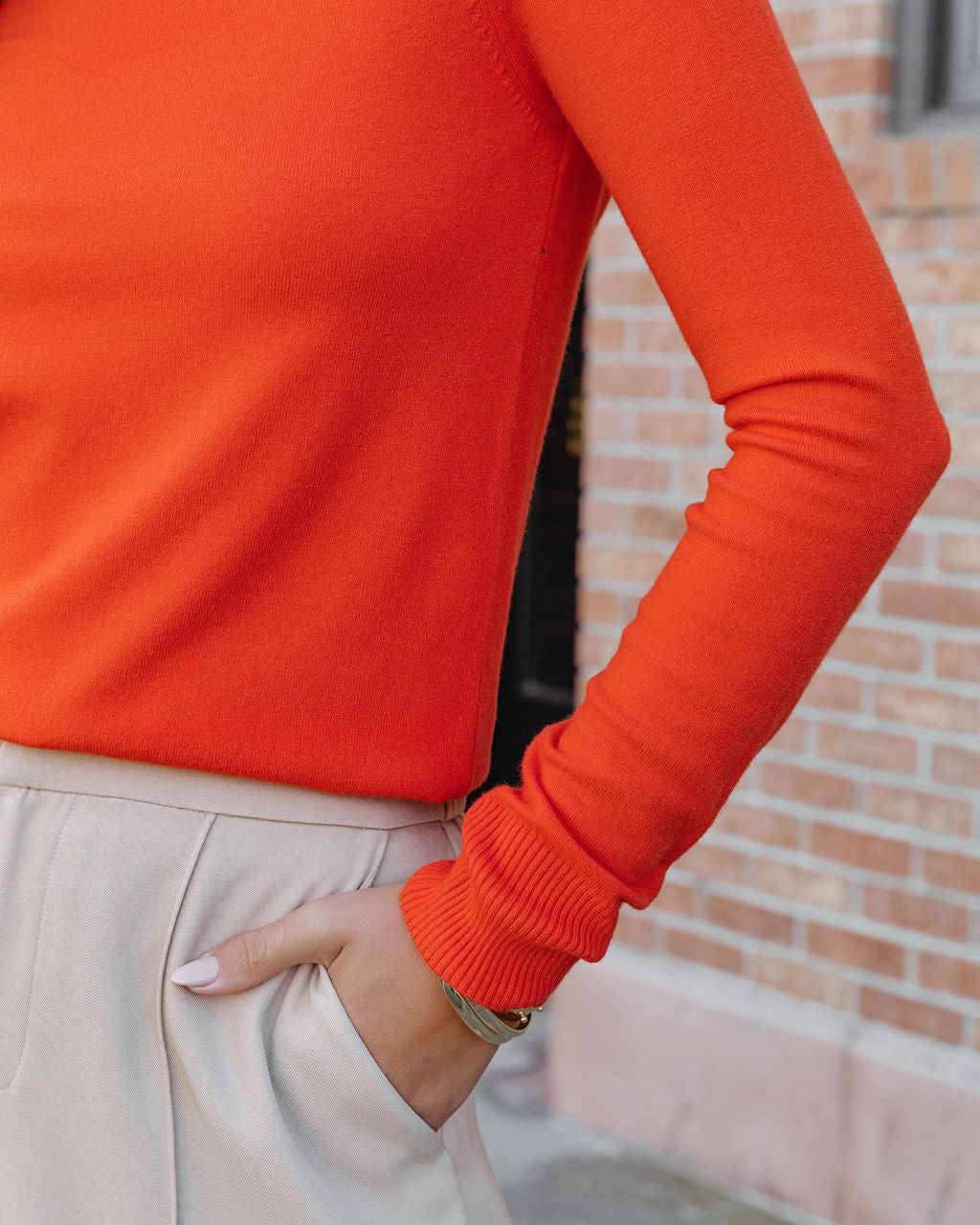 Robynn Knit Pullover Sweater - Orange